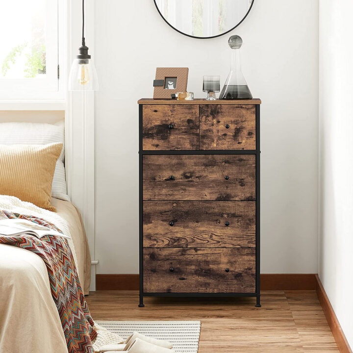 Öökapp 56x30x93cm must, kasvav vananenud värv Kummutid