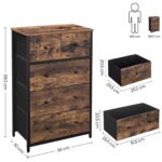 Öökapp 56x30x93cm must, kasvav vananenud värv Kummutid