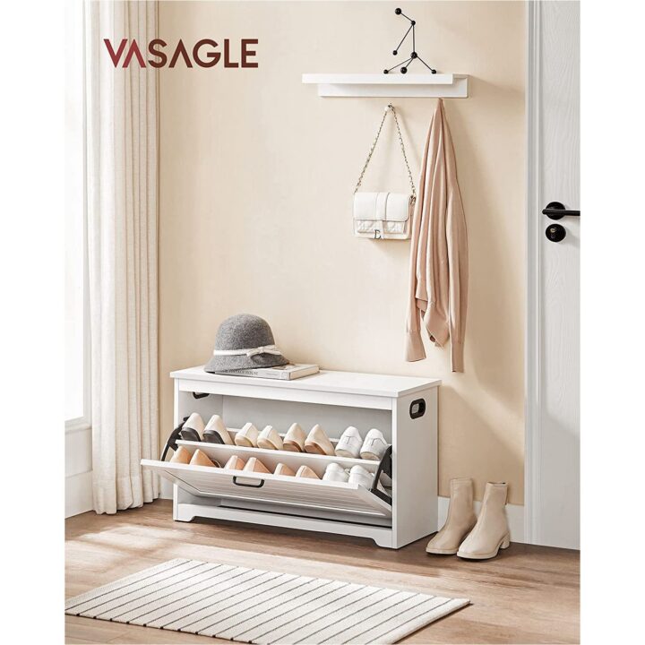 Jalatsikapp 80x30x46cm valge, valge Kingakapid, riiulid ja pingid