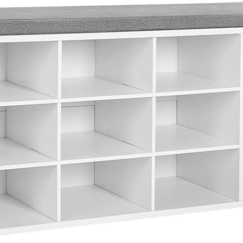 Jalatsipink 104×30.5x48cm valge, hall Kingakapid, riiulid ja pingid