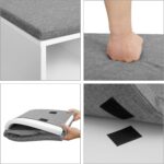 Jalatsipink 104×30.5x48cm valge, hall Kingakapid, riiulid ja pingid