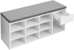 Jalatsipink 104×30.5x48cm valge, hall Kingakapid, riiulid ja pingid