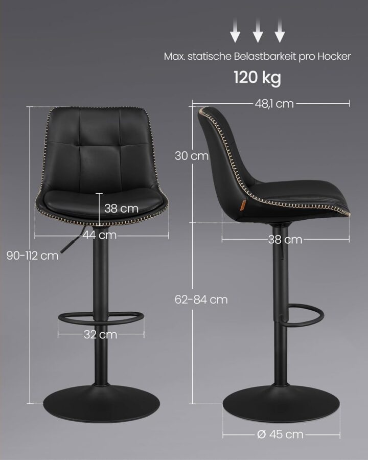 Baaritoolid 42.9×48.1×93.1-114.1cm Baaripukid ja baarilauad