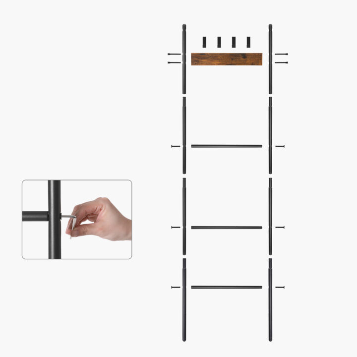 Rätikuhoidja 44x160cm must, retrovärv Rätikuhoidjad