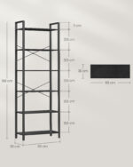 Hoiuriiul 66x30x186cm Raamaturiiulid