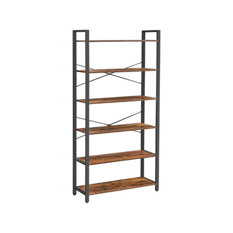 Redelriiul 80x30x184.3cm must, retrovärv Raamaturiiulid