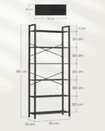 Redeli riiul 80x30x184.3cm Raamaturiiulid