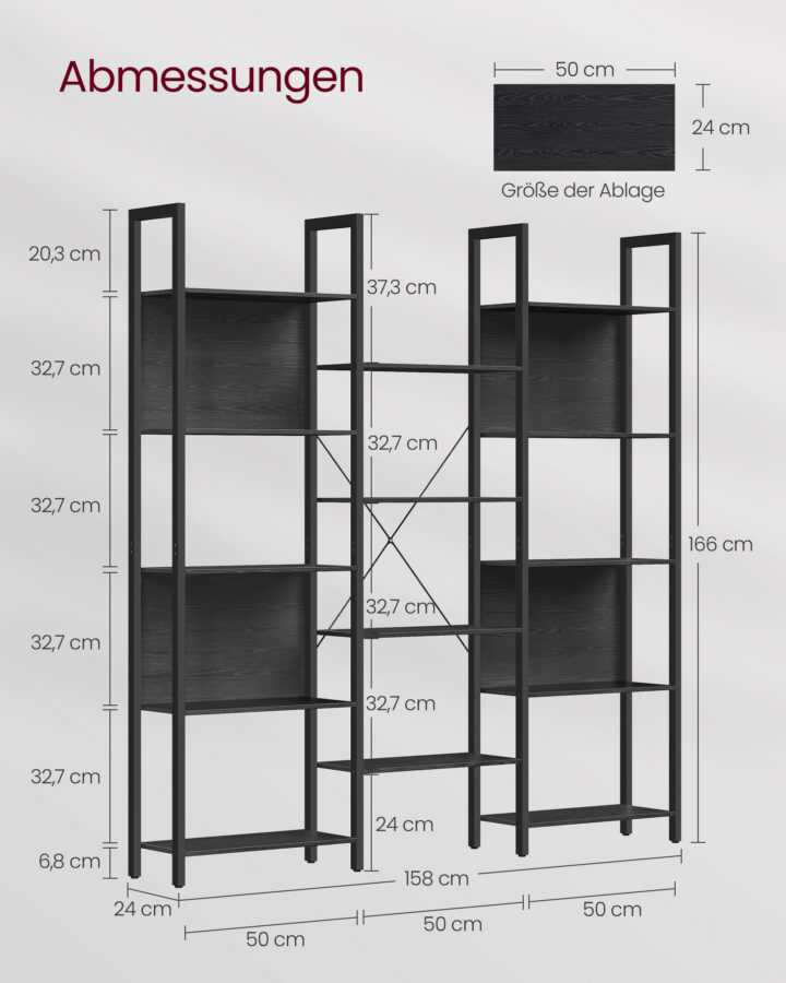 Redelriiulid 158x24x164.6cm Raamaturiiulid