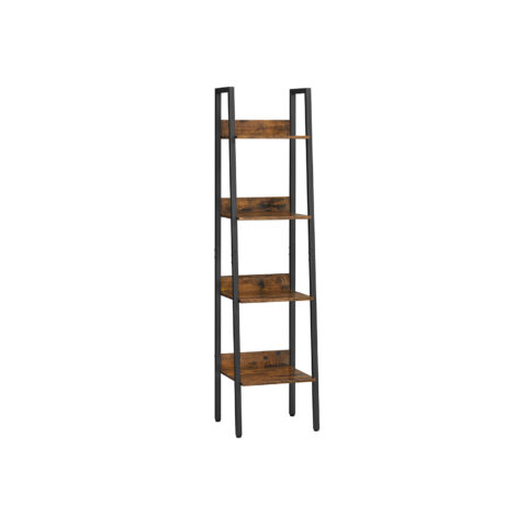 Redelriiul 33.8x30x140cm must, retro värv Raamaturiiulid