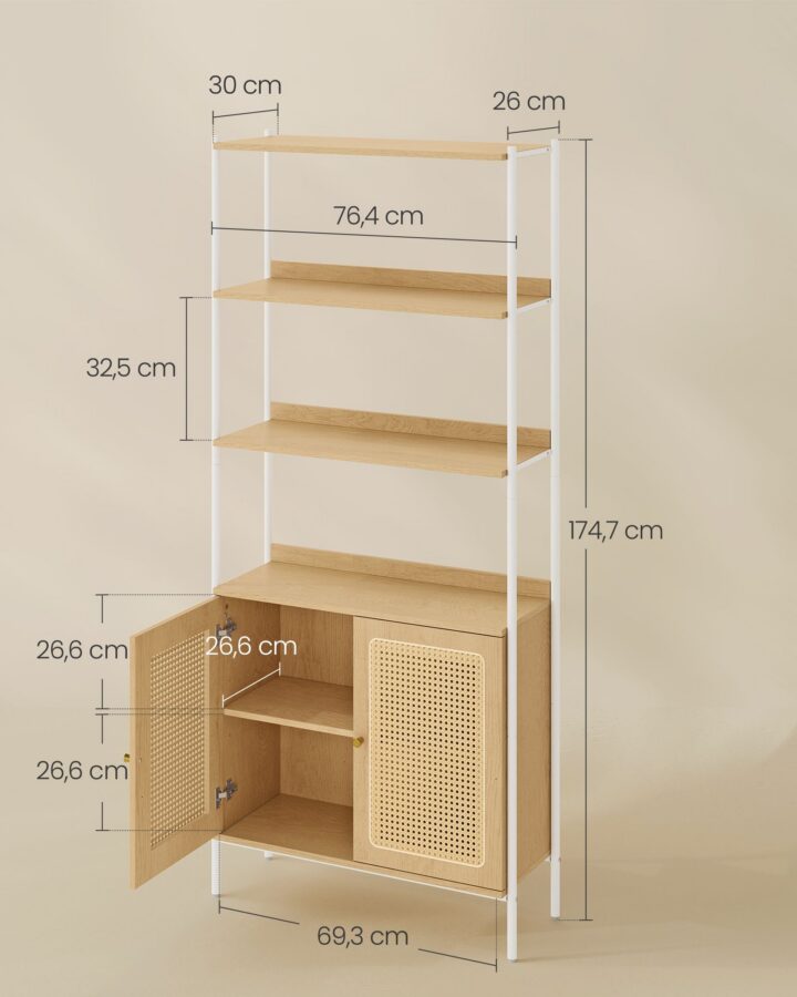 Raamaturiiul 76.4x30x174.7cm Raamaturiiulid