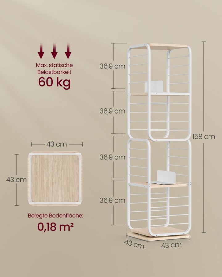 Raamatukapp 43x43x158cm Raamaturiiulid