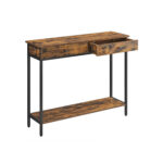 Konsoollaud 100x30x80cm vintage pruun-must Riiulid