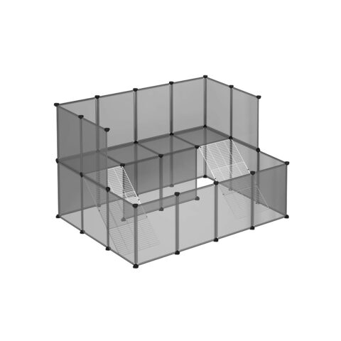 Plastikust aedik 143x108x93cm hall, hall Lemmikloomatarbed