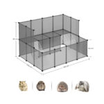 Plastikust aedik 143x108x93cm hall, hall Lemmikloomatarbed