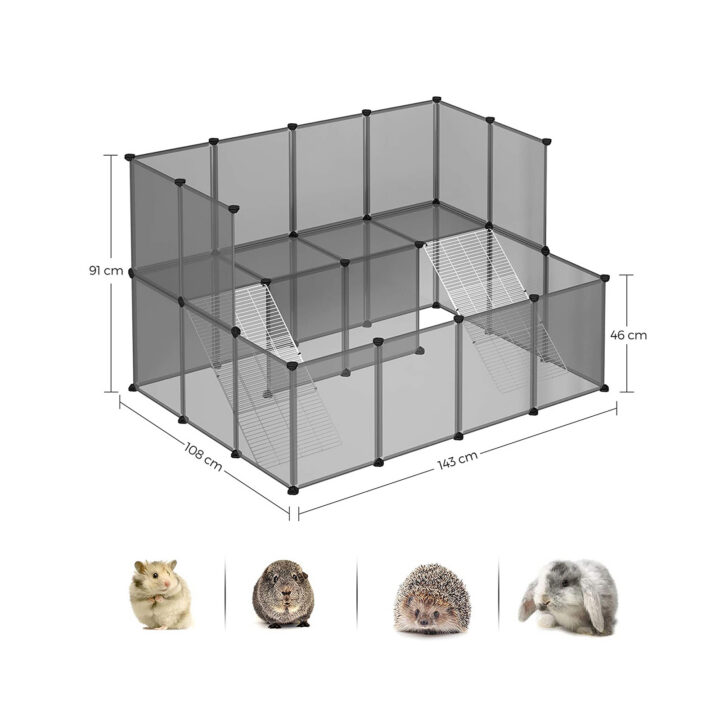 Plastikust aedik 143x108x93cm hall, hall Lemmikloomatarbed