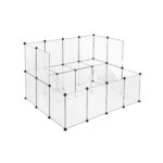 Plastikust aedik 143x108x93cm valge, must Lemmikloomatarbed