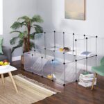 Plastikust aedik 143x108x93cm valge, must Lemmikloomatarbed