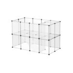 Plastikust aedik 143x73x91cm valge, valge Lemmikloomatarbed