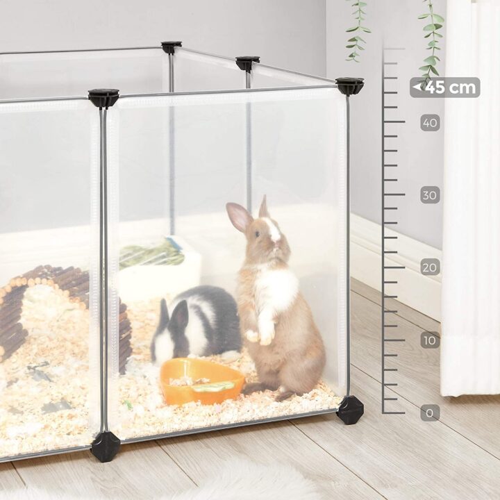 Plastikust aedik 143x73x91cm valge, valge Lemmikloomatarbed