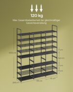 Jalatsiriiul 129×29.5×157.6cm Jalanõuderiiulid