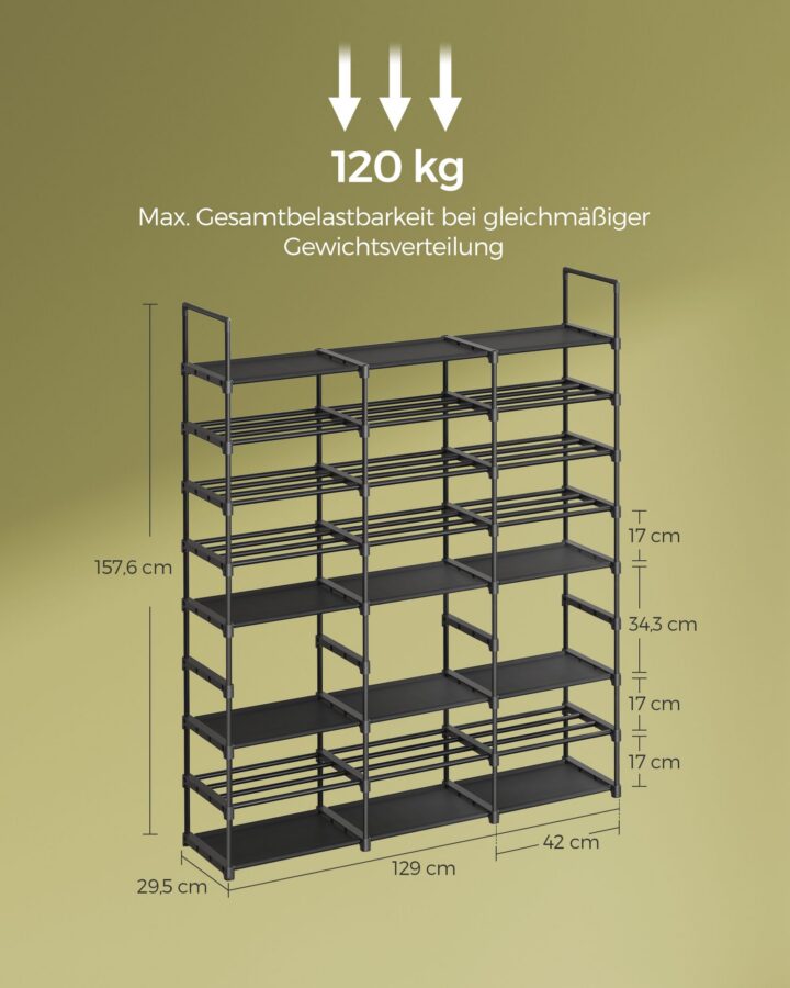 Jalatsiriiul 129×29.5×157.6cm Jalanõuderiiulid