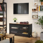 Hoiukapp 100x35x55.5cm rustikaalne pruun, must Riiulid