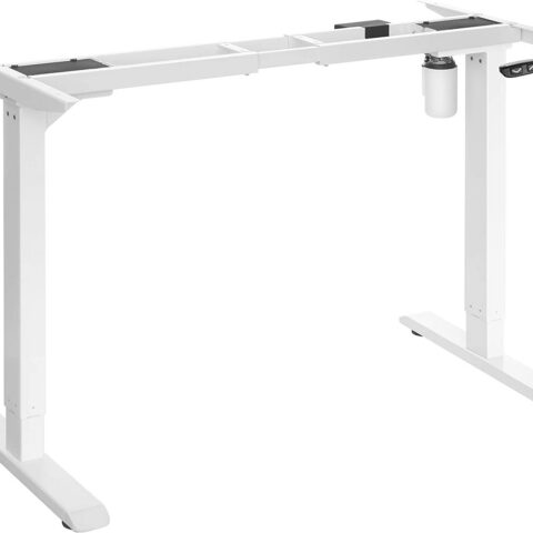Seisulaud 110-155x58x68-116cm valge Reguleeritava kõrgusega lauad