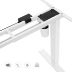 Seisulaud 110-155x58x68-116cm valge Reguleeritava kõrgusega lauad