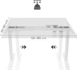 Seisulaud 110-155x58x68-116cm valge Reguleeritava kõrgusega lauad