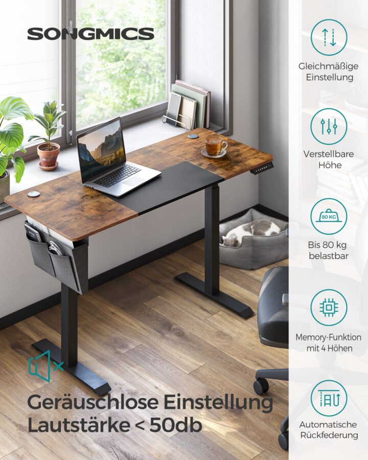 Seisulaud 140x60x120cm(72-120) antiik, must Reguleeritava kõrgusega lauad