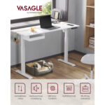Seisulaud 140x60x72-120 valge Reguleeritava kõrgusega lauad