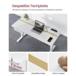 Seisulaud 140x60x72-120 valge Reguleeritava kõrgusega lauad