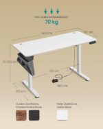 Seisulaud 140x60x(72-120)cm Reguleeritava kõrgusega lauad