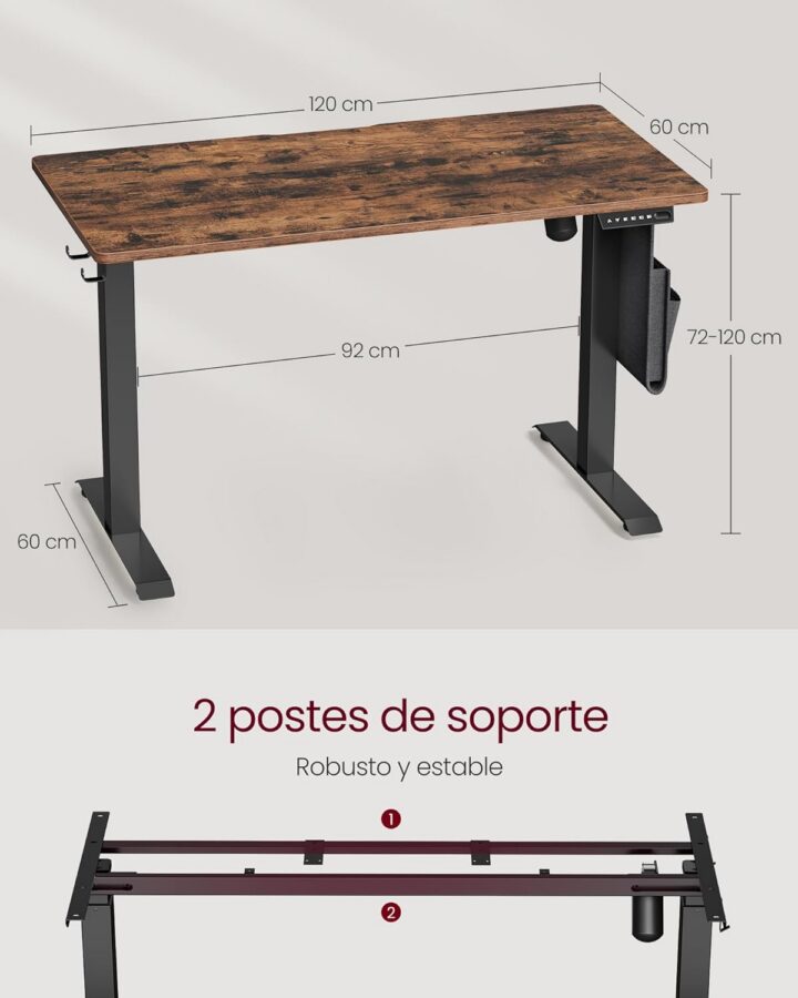 Seisulaud 120x60x72-120cm Reguleeritava kõrgusega lauad