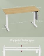 Seisev töölaud 140x60x72-120cm Reguleeritava kõrgusega lauad