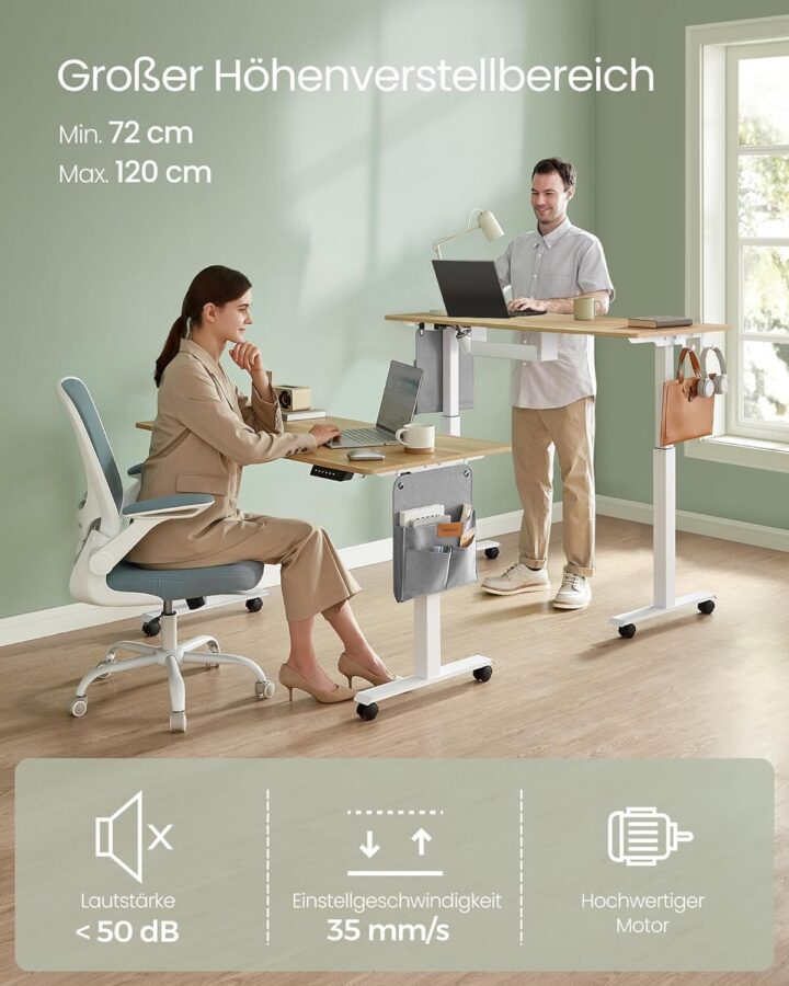 Seisev töölaud 140x60x72-120cm Reguleeritava kõrgusega lauad