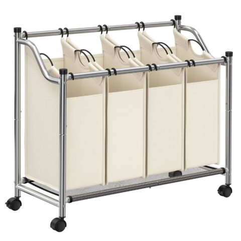 Pesukorvid 87.5x81x38.5cm hõbe, beež Pesukorvid
