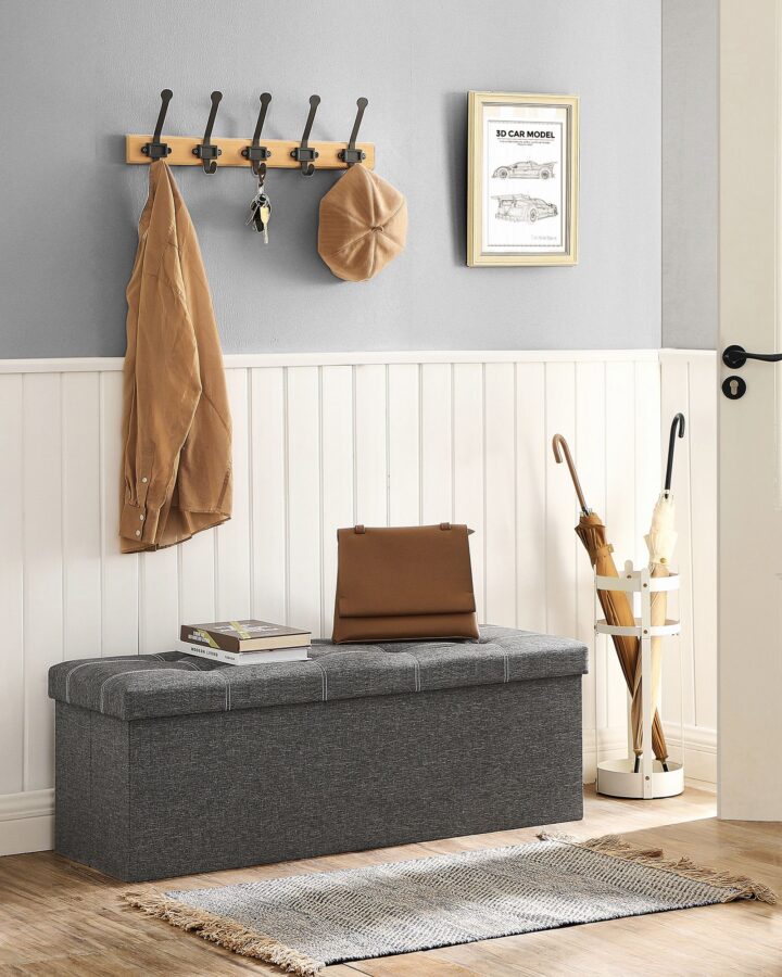 Hoiukastiga tumba 110x38x38cm helehall Kummutid