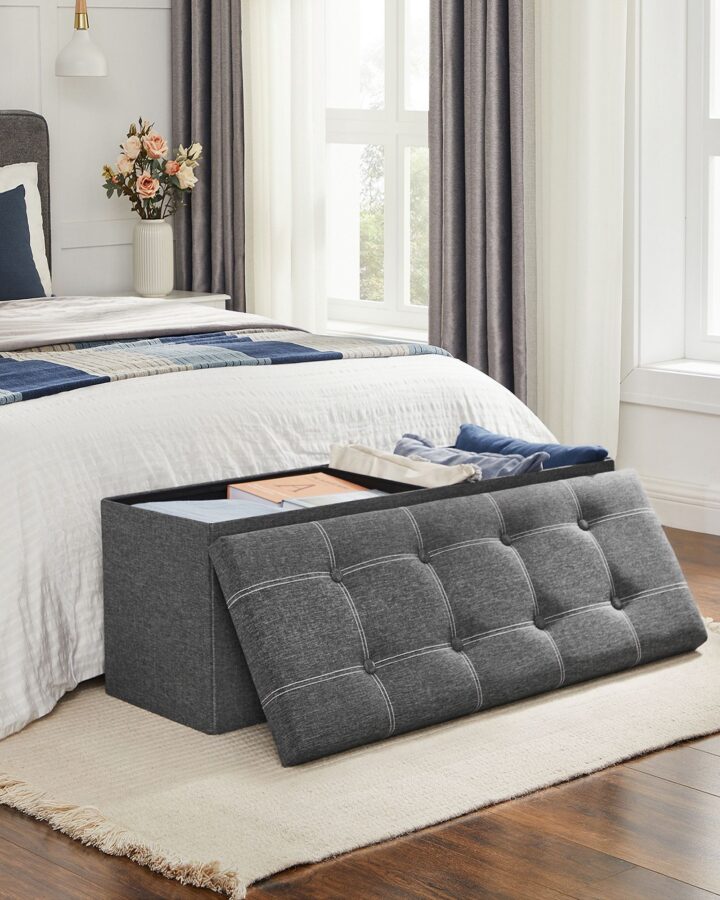 Hoiukastiga tumba 110x38x38cm helehall Kummutid