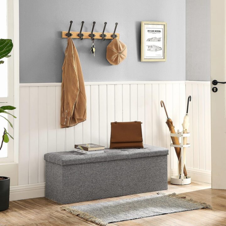 Säilituskast jalamannaga 110x38x38cm helehall Kummutid