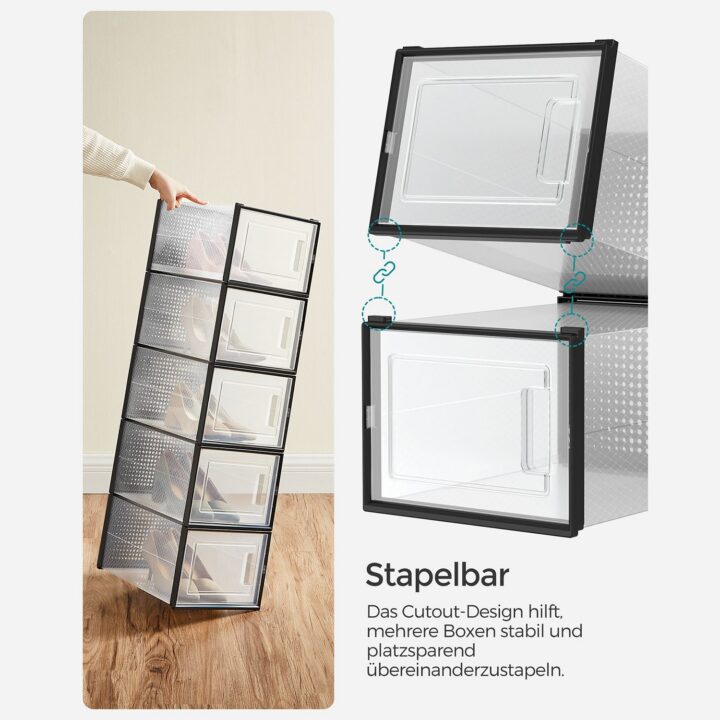 Plastikust kingakarbid 35.0 x 25.2 x 19.0cm must Karbid, kastid ja kirstud