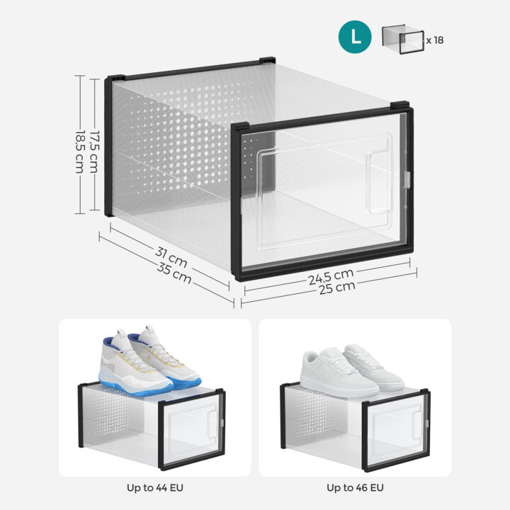 Plastikust kingakarbid 35.0 x 25.2 x 19.0cm must Karbid, kastid ja kirstud