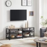 TV alus 140x39x52cm must, hele elevandiluu TV-alused