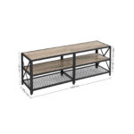 TV alus 140x39x52cm must, hele elevandiluu TV-alused