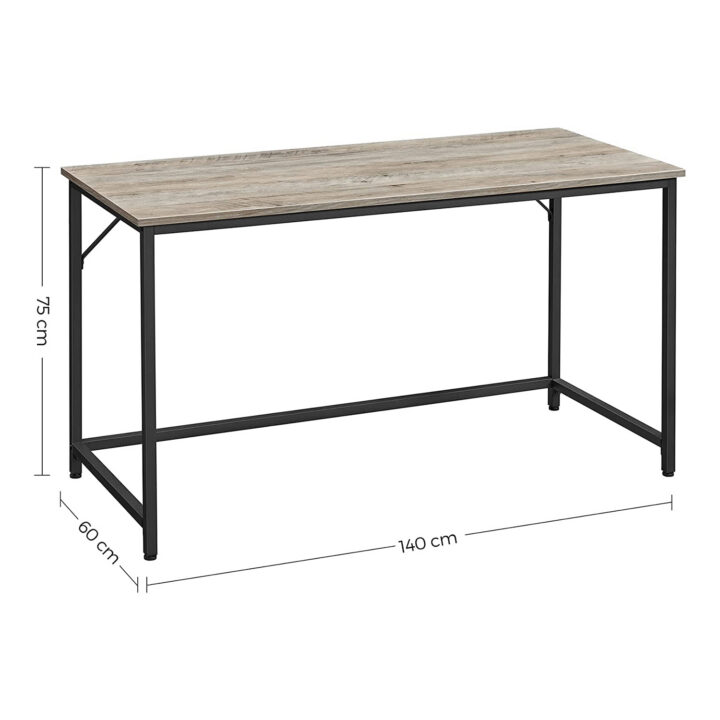 Arvutilaud 135x60x75cm must, hele elevandiluu Arvutilauad
