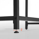 Arvutilaud 135x60x75cm must, hele elevandiluu Arvutilauad