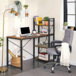 Arvutilaud 120×119.3x60cm antiik, must Arvutilauad