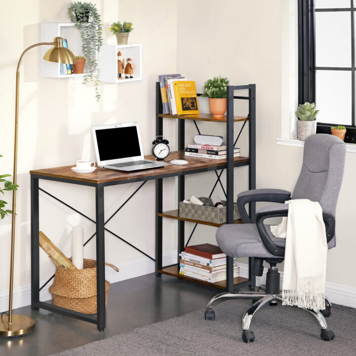 Arvutilaud 120×119.3x60cm antiik, must Arvutilauad