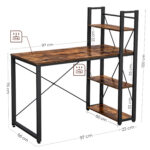 Arvutilaud 120×119.3x60cm antiik, must Arvutilauad