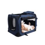 Koerakuut 70.0×52.0x52.0cm sinine, must Kasside transportkorvid ja puurid